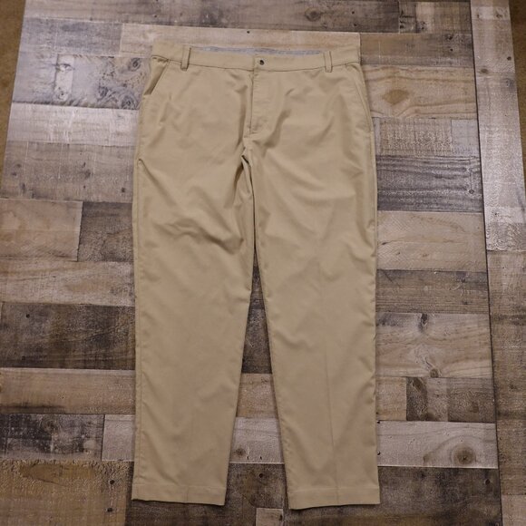 Nike Dri-FIT Victory Men’s Golf Pants 40x32 Beige Khaki Stretch Performance - Picture 1 of 12